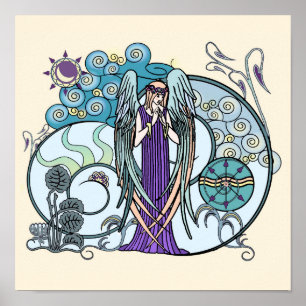 Angel of the Clouds Pastel Art Print