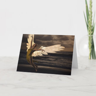 Angel of the Golden Sunset (blank) Card