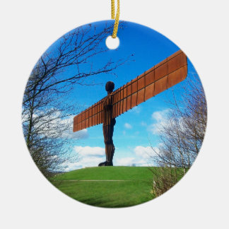 Angel of the North Ceramic Tree Decoration