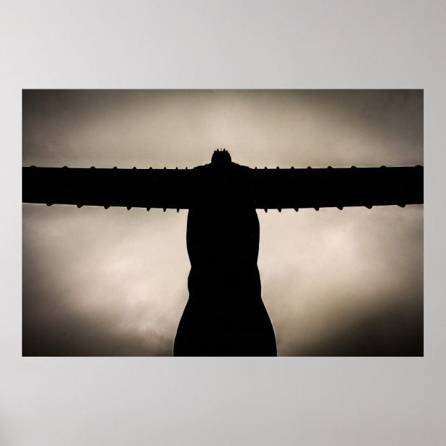 Angel of the North silouette Poster (Front)