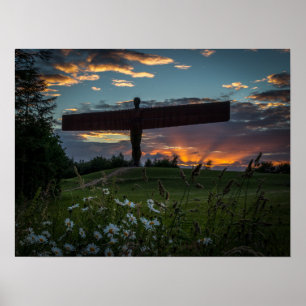 Angel of The North Sunset Poster/Print Poster