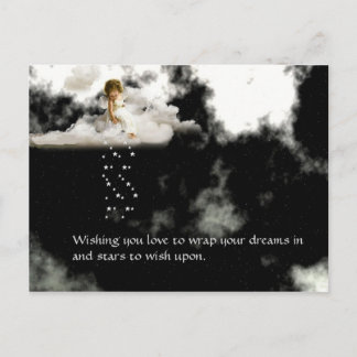 Angel on a Cloud Love Postcard