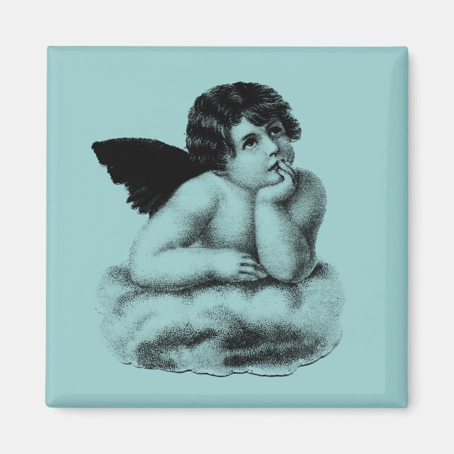 Angel on a cloud magnet (Front)