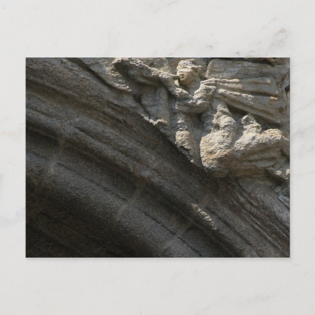 Angel on Santiago de Compostela Cathedral Postcard (Front)