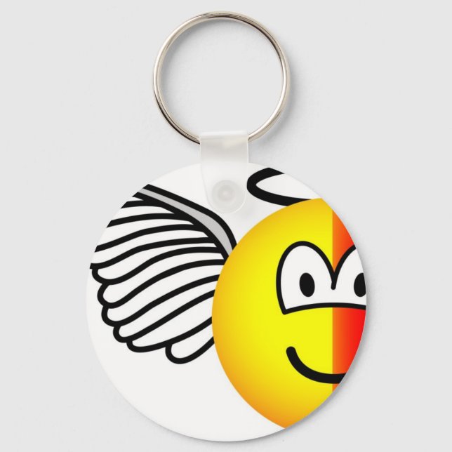 Angel or devil emoticon key ring (Front)
