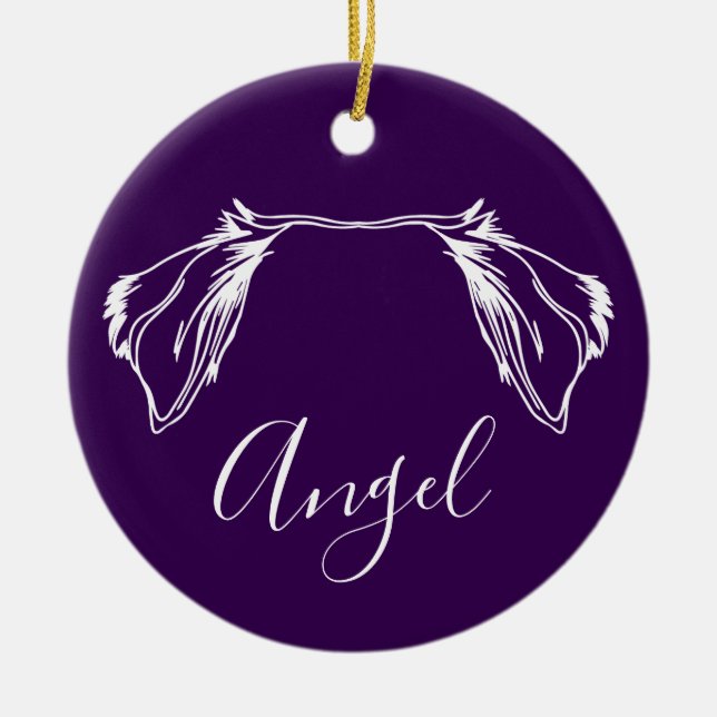 Angel Ornament (Paw Prints) (Front)