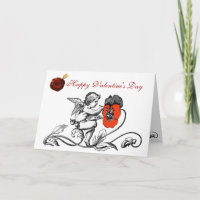ANGEL PAINTING RED FLOWER VALENTINE'S DAY WAX SEAL