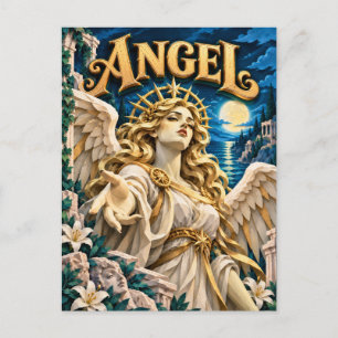Angel, Paper Cut Monster Postcard