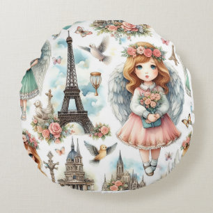 angel paris round cushion