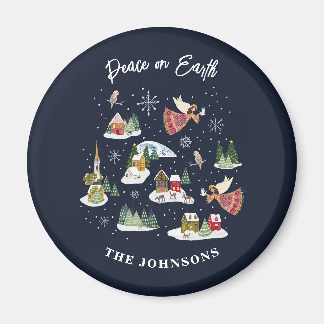 Angel Peace on Earth Christmas Magnet (Front)