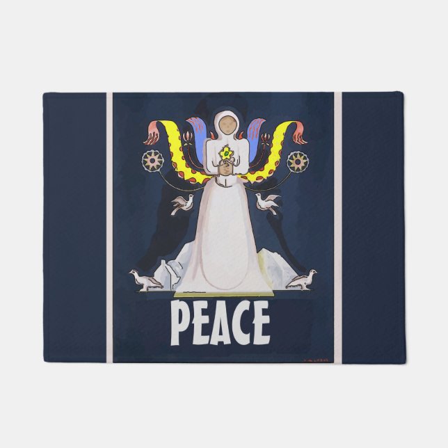 Angel, PEACE Personalise Floor Mat (Front)