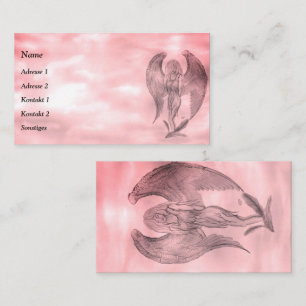 Angel , Pencil Art in Marmor Design Business Card