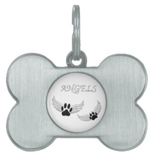 Angel Pet Paws ID Tag
