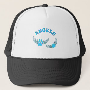 Angel Pet Paws In Blue Trucker Hat