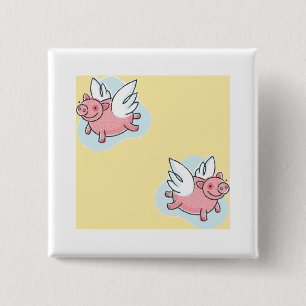Angel Pigs for Chinese New Year 2019 square Button