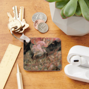 Angel Piping to Souls in Hell by Evelyn De Morgan Key Ring
