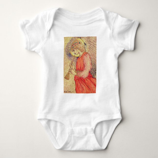 Angel Playing a Flageolet Baby Bodysuit (Front)