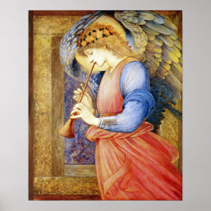 Angel Playing a Flageolet Burne-Jones Poster Print