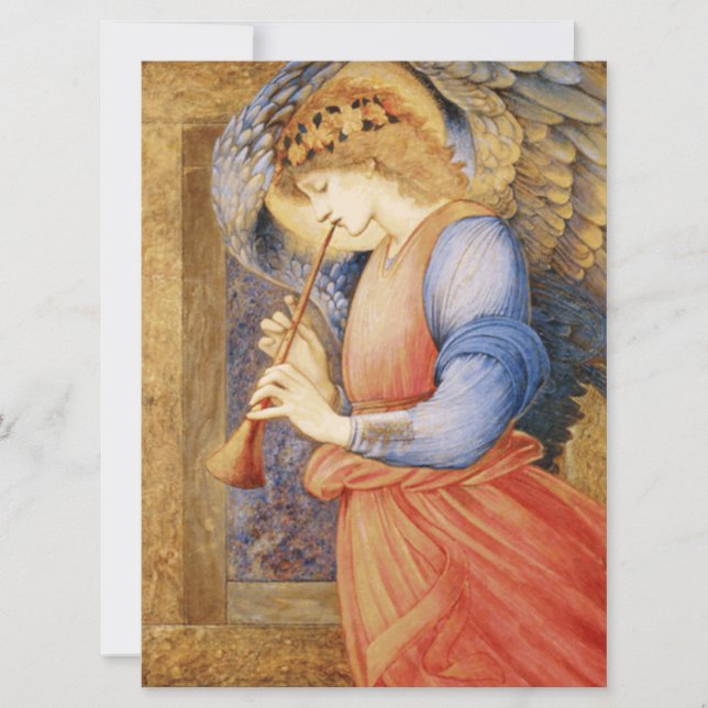 Angel Playing a Flageolet (by Edward Burne-Jones) Card (Front)