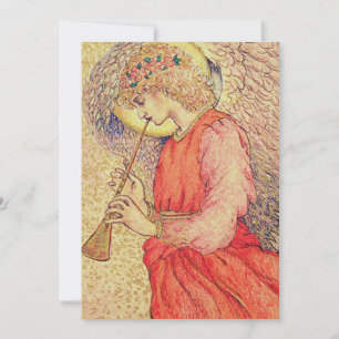 Angel Playing a Flageolet Holiday Card