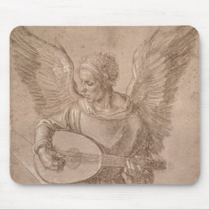 Angel playing a lute, 1491 mouse pad