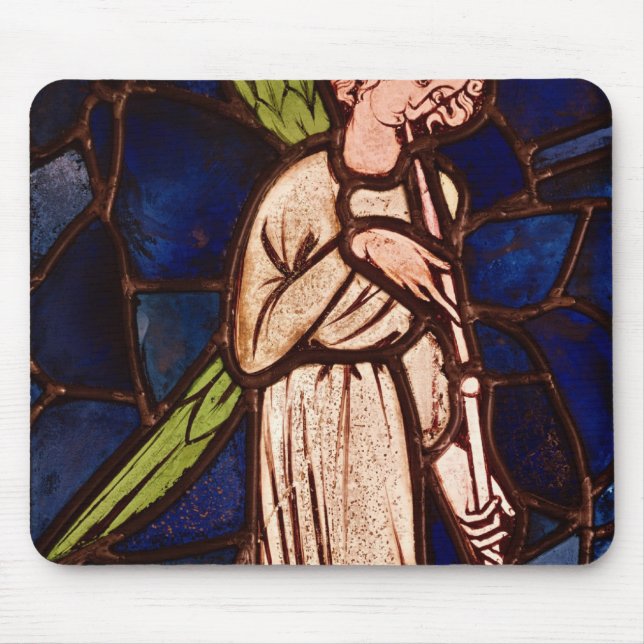 Angel playing a trumpet, c.1280 mouse pad (Front)