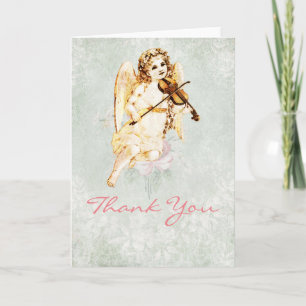 Angel Playing a Violin Thank You Card