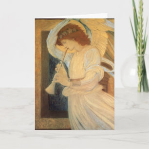 Angel Playing Flageolet By Burne Jones Holiday Card