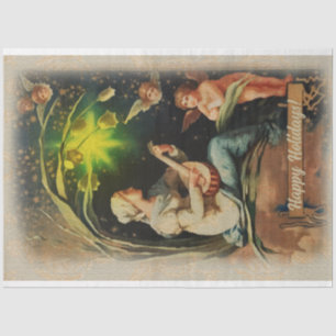 Angel Playing Guitar Greetings Christmas Eve Tissue Paper