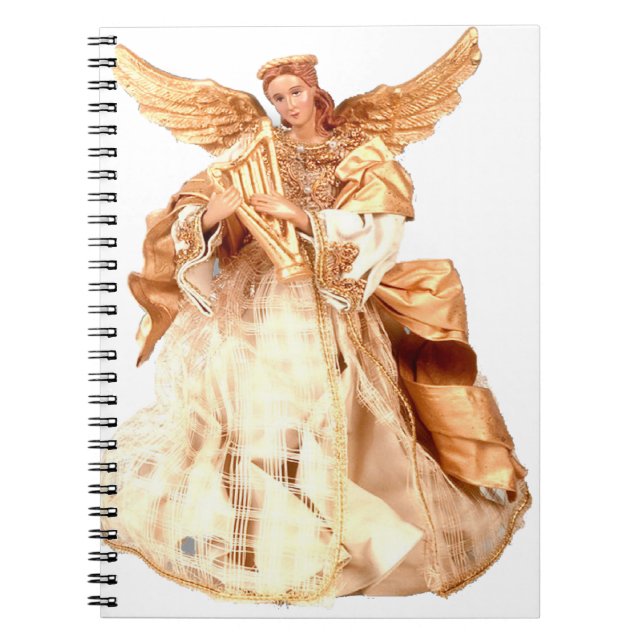Angel Playing Harp Notebook (Front)