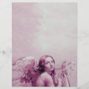 ANGEL PLAYING LYRA OVER THE CLOUDS