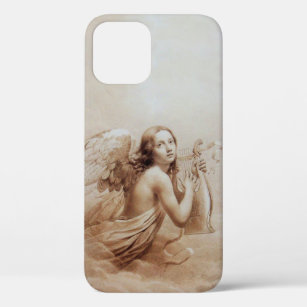 ANGEL PLAYING LYRA OVER THE CLOUDS brown iPhone 12 Case