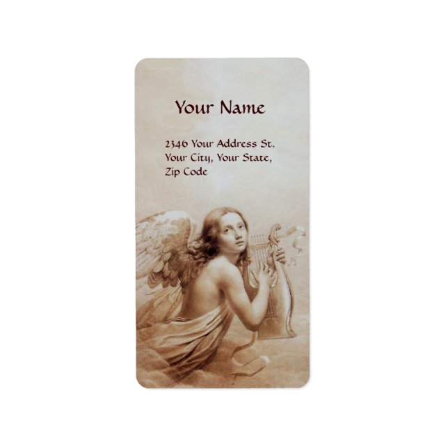 ANGEL PLAYING LYRA OVER THE CLOUDS LABEL (Front)