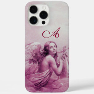ANGEL PLAYING LYRA OVER THE CLOUDS Pink Monogram iPhone 16 Pro Max Case