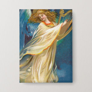 Angel Playing Music On A Harp