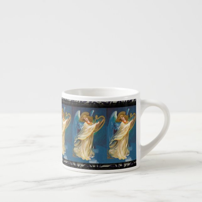 Angel Playing Music On A Harp  Espresso Cup (Right)