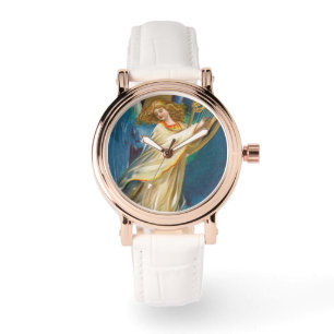 Angel Playing Music On A Harp Watch