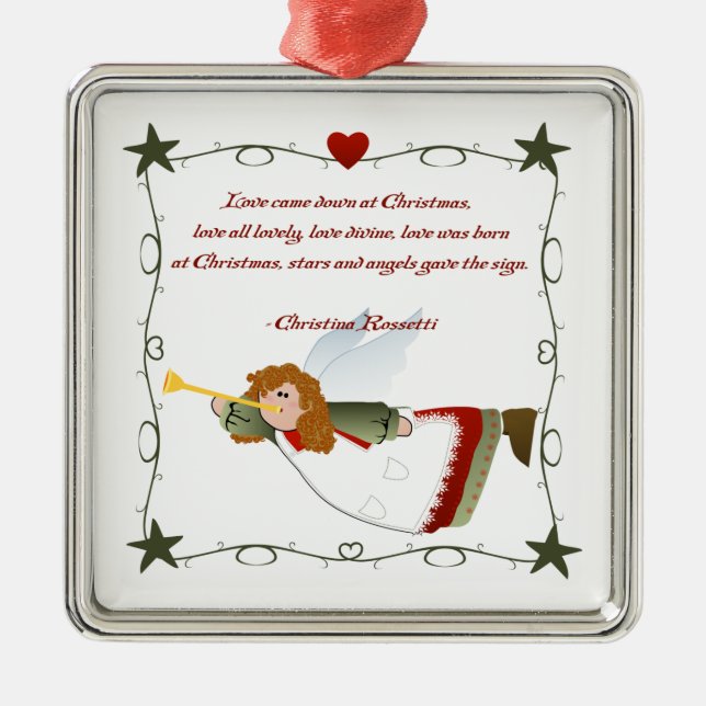 Angel Poem Christmas Ornament (Front)