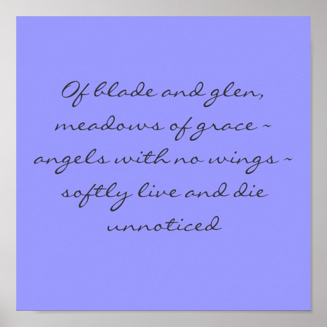 Angel Poem Poster (Front)