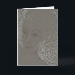 Angel Portrait Greeting Card<br><div class="desc">My Angel Drawing on a Holiday Card</div>