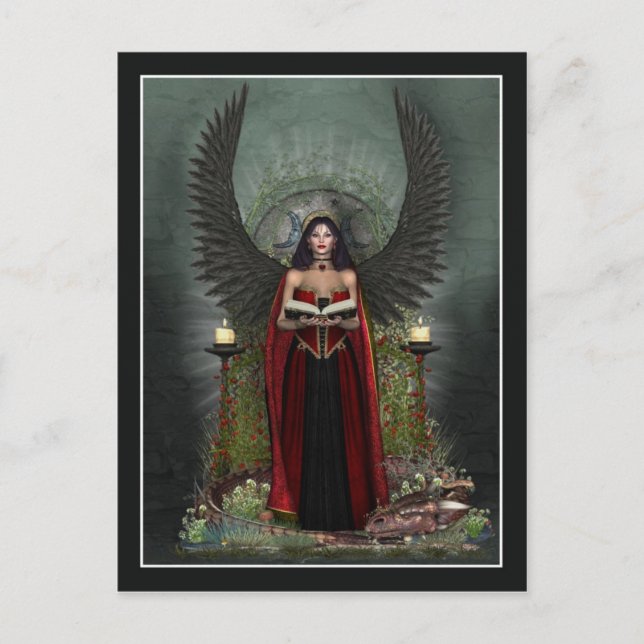 Angel Postcard - Dark Angel Protector (Front)