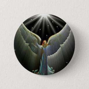 Angel Power 6 Cm Round Badge