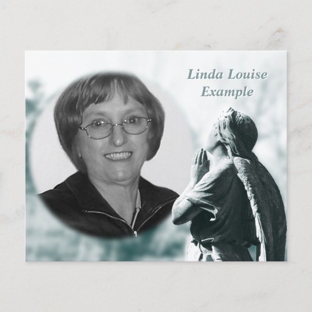 angel prayer memorial card (Front)