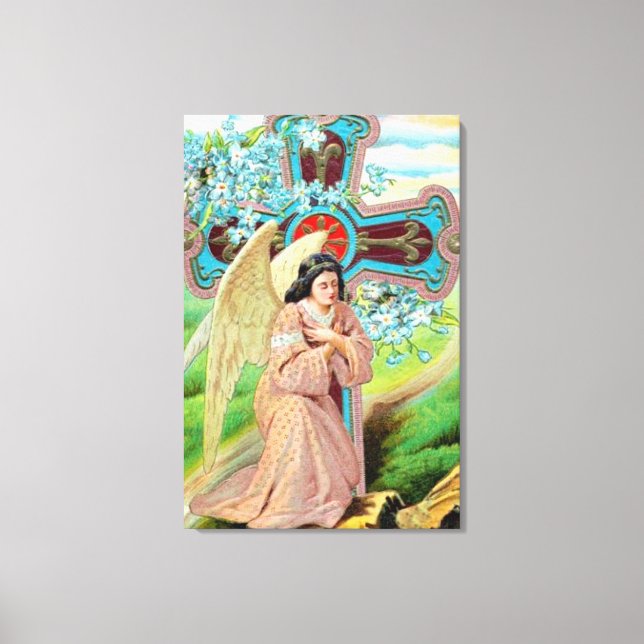 Angel Praying Canvas Print (Front)