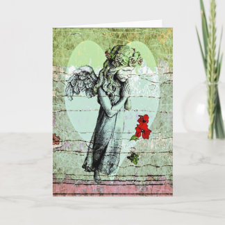 Angel Praying Greeting Card with Heart