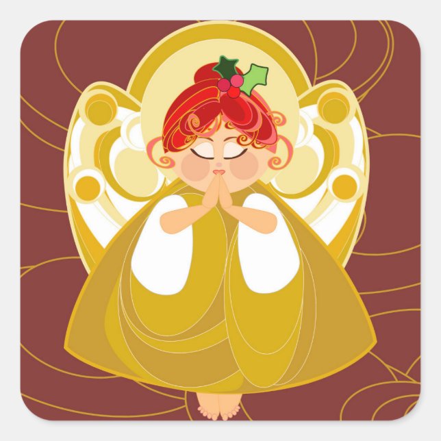 Angel Praying Sticker (Front)