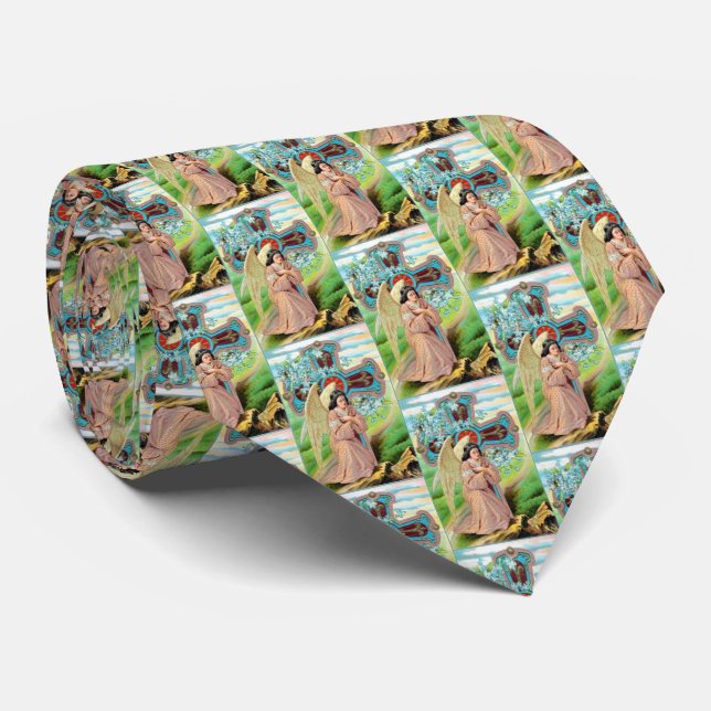 Angel Praying Tie (Rolled)