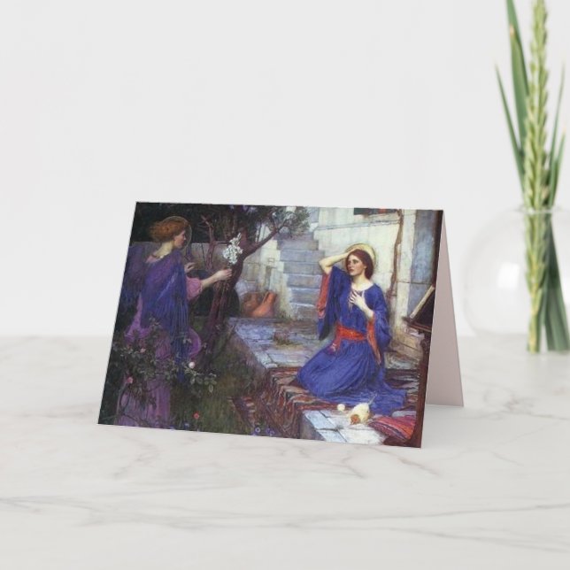 Angel Pre-Raphaelite Christmas Card (Front)