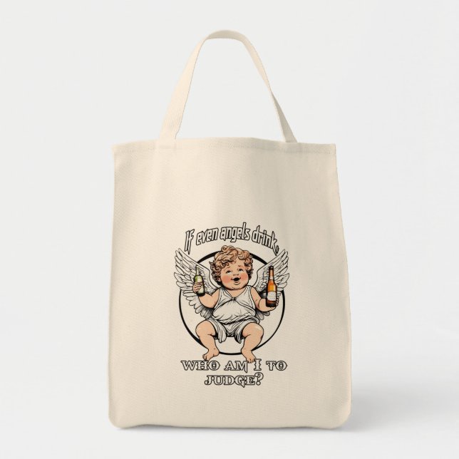 Angel Print - Funny Guardian Angel – Bag (Front)