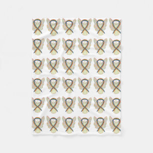 Angel Rainbow Awareness Ribbon Soft Blankets